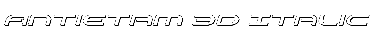 Antietam 3D Italic Font Image