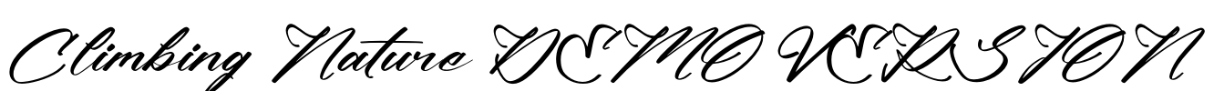 Climbing Nature DEMO VERSION Font Image