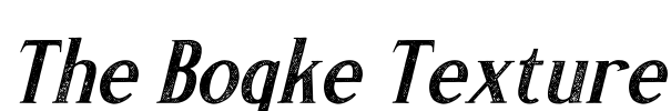 The Boqke Texture Font Image