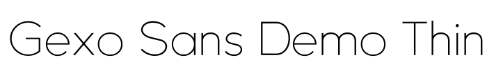 Gexo Sans Demo Thin Font Image