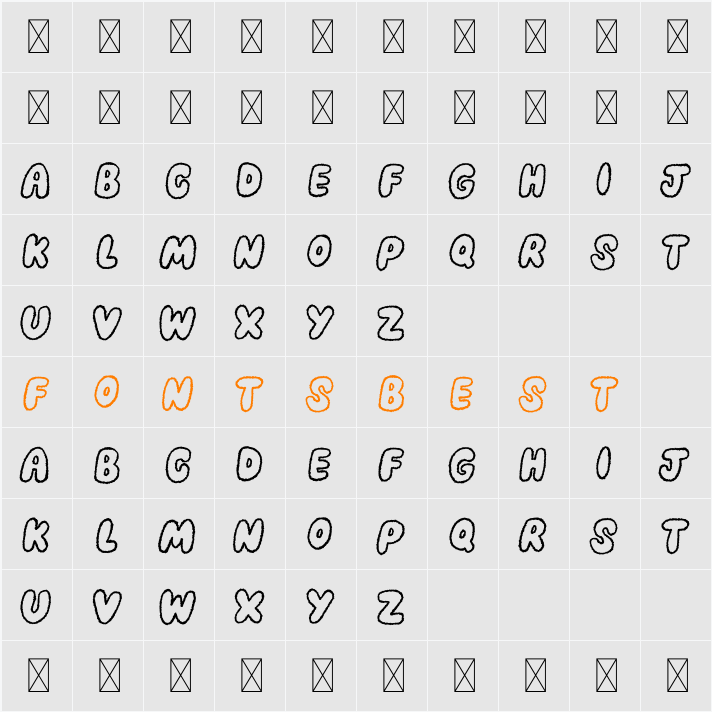 Crazy Diamon Outline DEMO Character Map