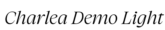 Charlea Demo Light Font Image