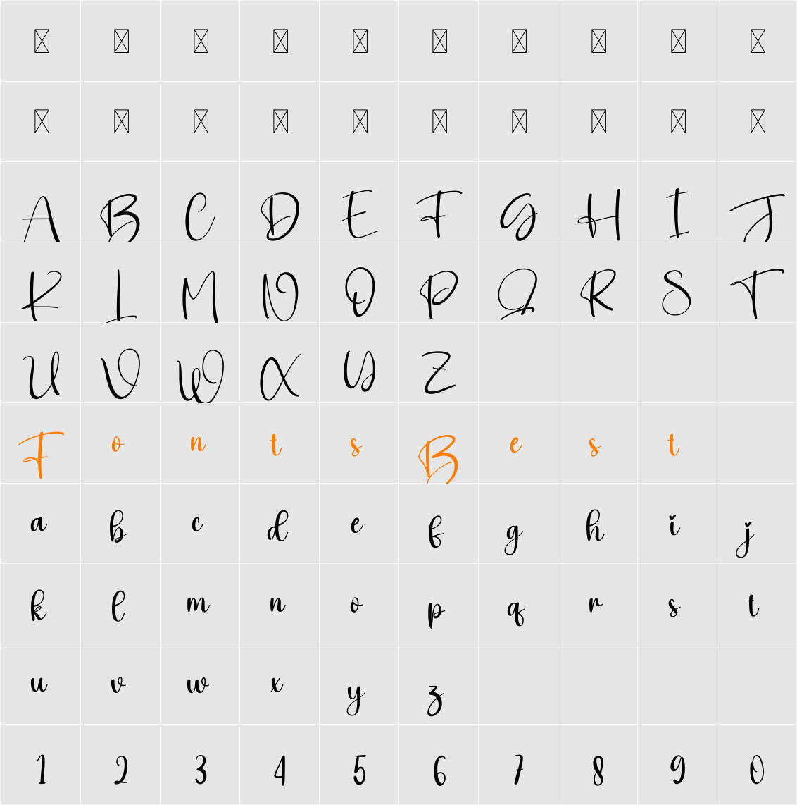 Visible Character Map