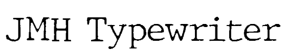 JMH Typewriter Font Image