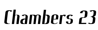 Chambers 23 Font Image