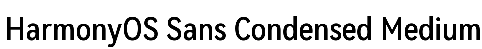 HarmonyOS Sans Condensed Medium Font Image
