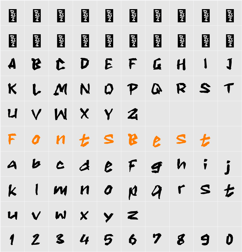 M Mrasiz Character Map
