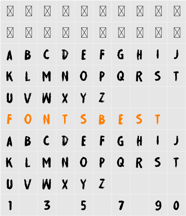 Koass Character Map