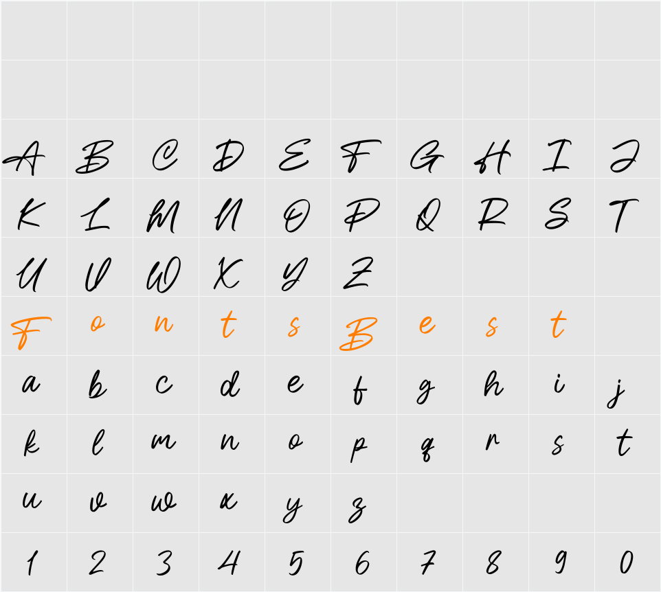 Writeline Character Map