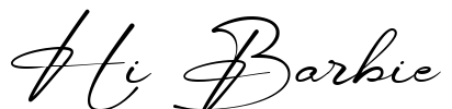 Hi Barbie Font Image