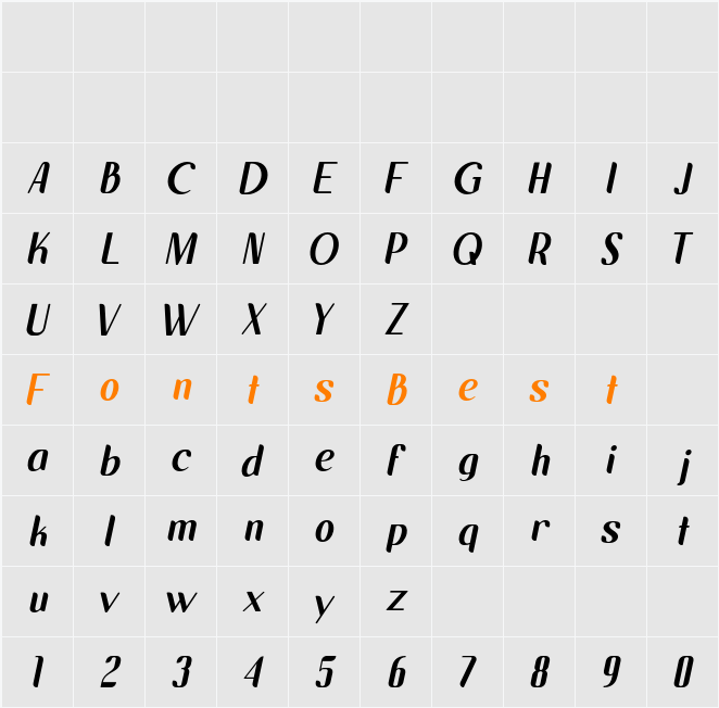 Laksmi Character Map
