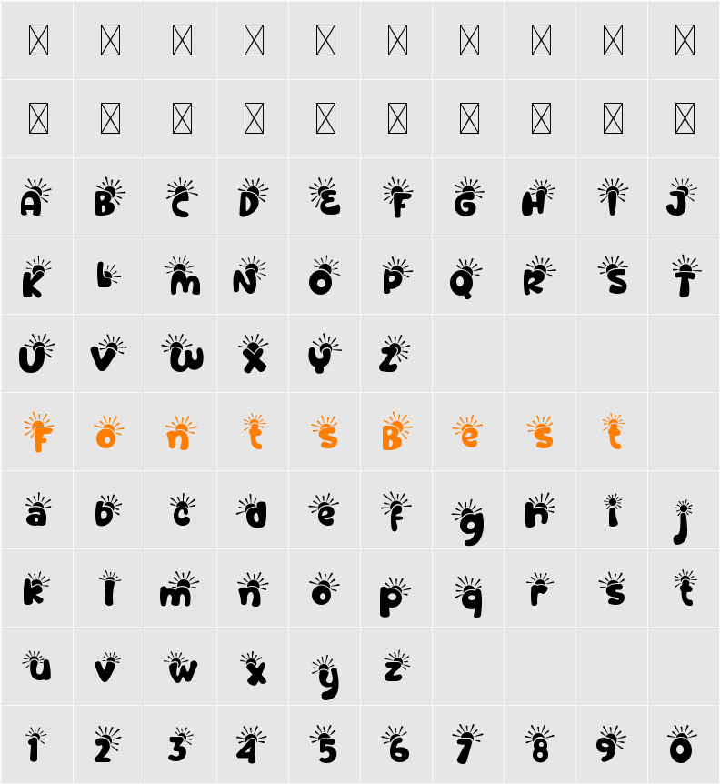 Sandy Toes Sun Character Map