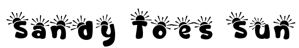 Sandy Toes Sun Font Image