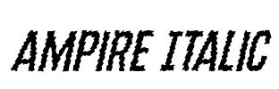 Ampire Italic Font Image