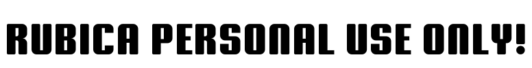 Rubica PERSONAL USE ONLY! Font Image