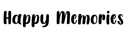 Happy Memories Font Image