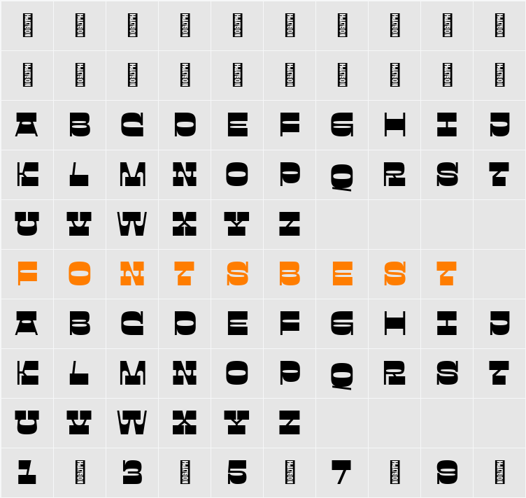 Gunarti Trial Version Character Map