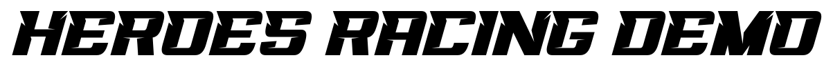 Heroes Racing Demo Font Image