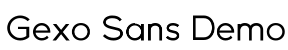 Gexo Sans Demo Font Image
