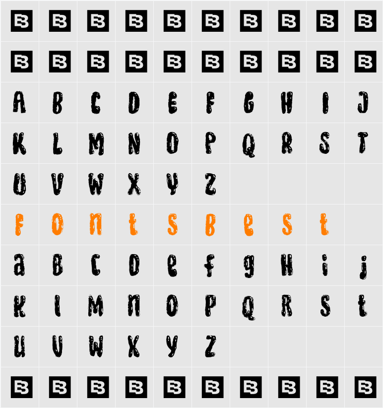 Flush Brush Trial Character Map