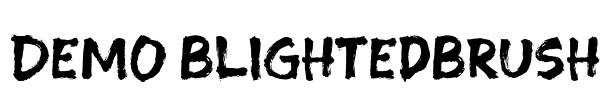 Demo BlightedBrush Font Image