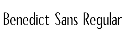 Benedict Sans Regular Font Image