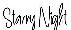 Starry Night Font Image