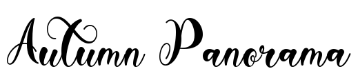 Autumn Panorama Font Image