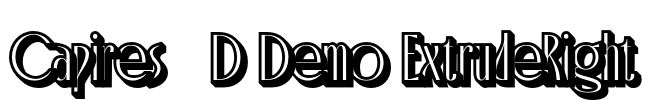 Capires 3D Demo ExtrudeRight Font Image