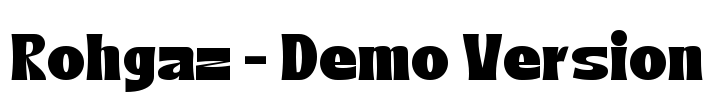Rohgaz - Demo Version Font Image