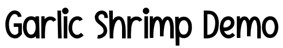 Garlic Shrimp Demo Font Image