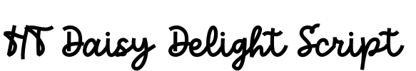 HT Daisy Delight Script Font Image