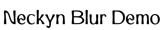 Neckyn Blur Demo Font Image