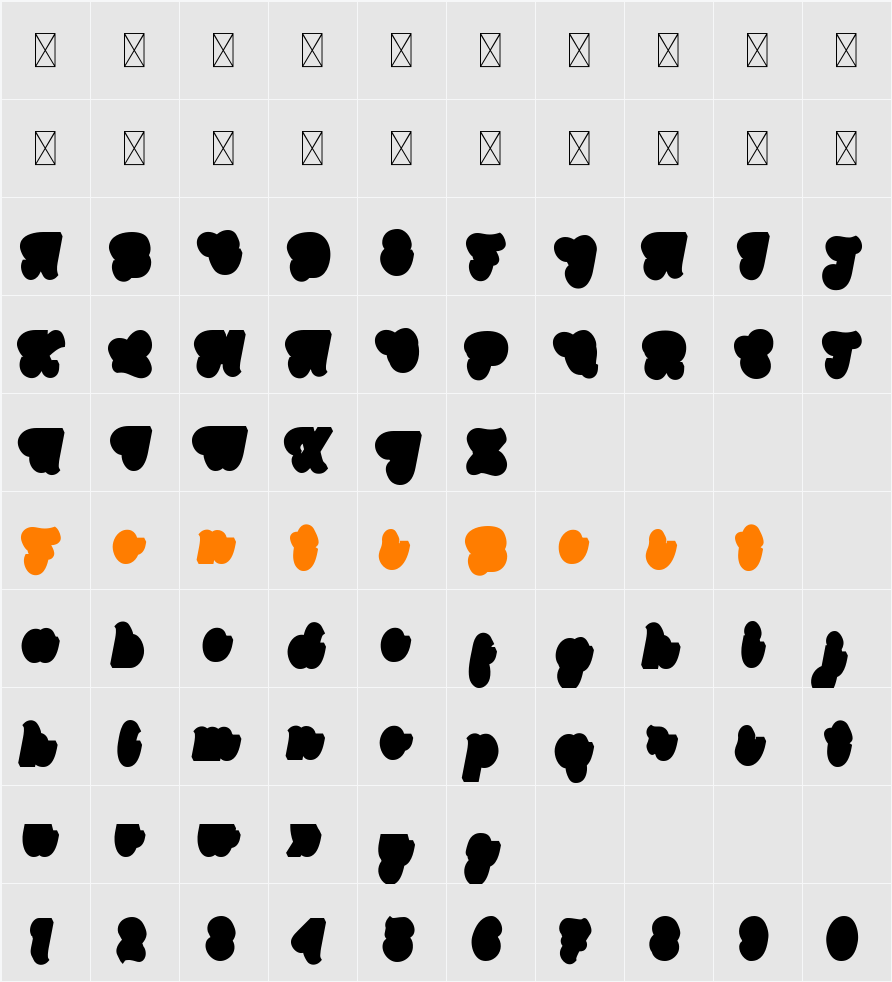 Maloney extrude Character Map