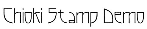 Chioki Stamp Demo Font Image