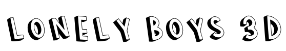 LONELY BOYS 3D Font Image