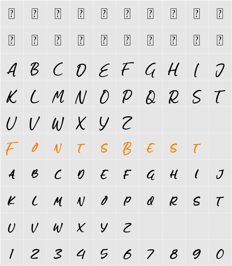 Kolase Character Map