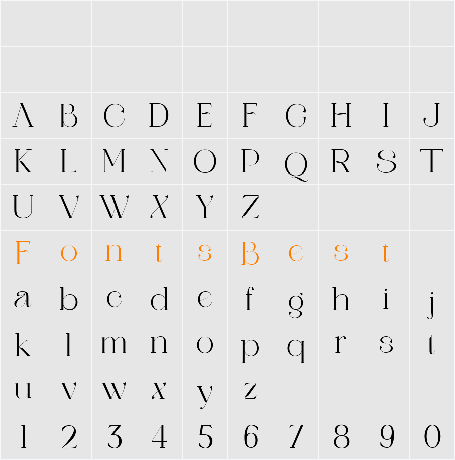 Golden Way Character Map