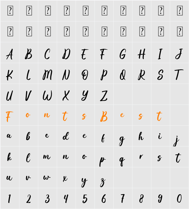 Charlista Character Map