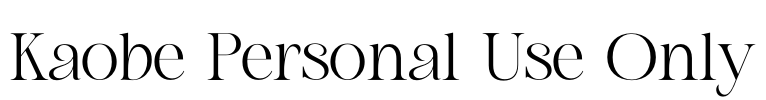 Kaobe Personal Use Only Font Image