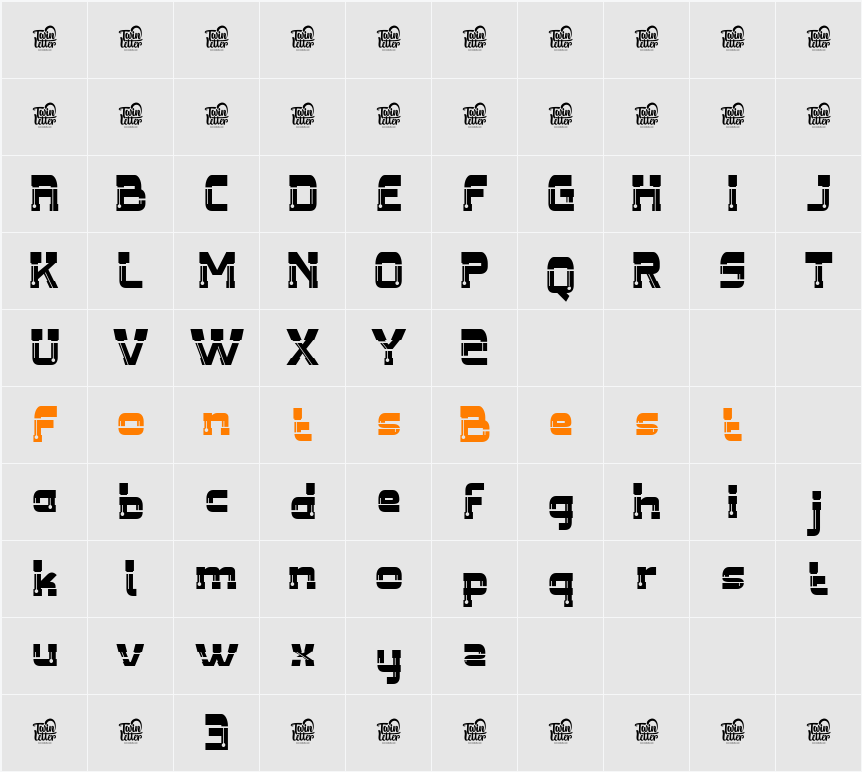TANIRE Trial Character Map