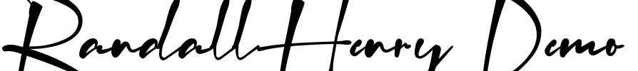 Randall Henry Demo Font Image
