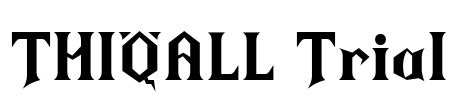THIQALL Trial Font Image