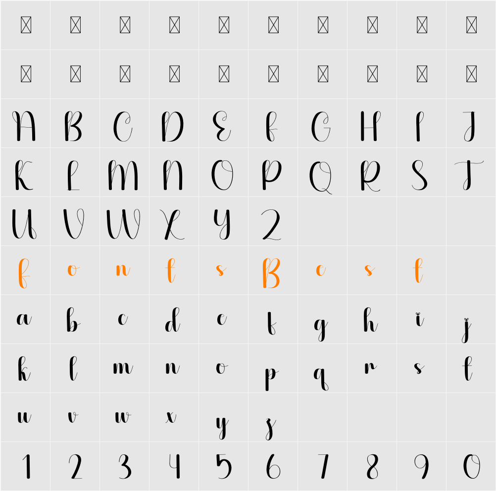 Bumpy Character Map