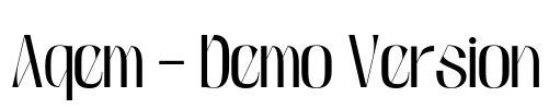 Aqem - Demo Version Font Image