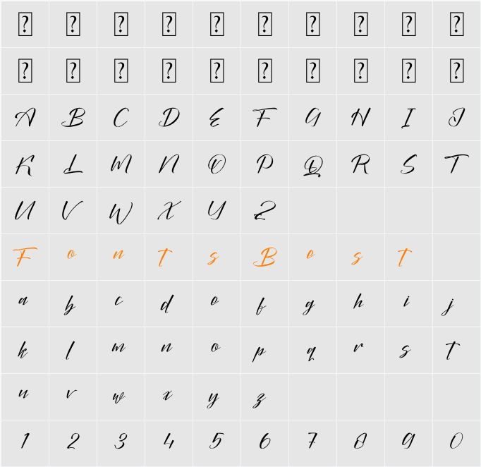 Bokeylan Qimghora Character Map
