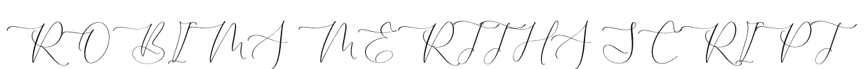ROBIMA MERTTHA SCRIPT Font Image