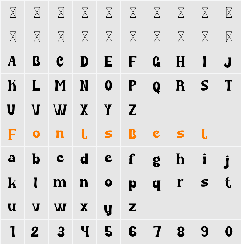 Domma Character Map