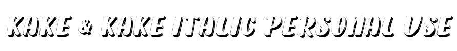 KAKE & KAKE ITALIC PERSONAL USE