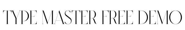 Type Master Free Demo Font Image